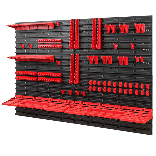 PAFEN tool board - 1152 x 780 mm - Set of 58 tool holders with pegboard storage system. Tool pegboard wall shelf for workshop storage.