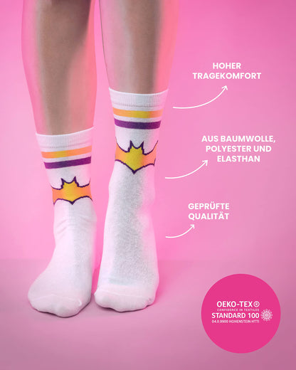 WOMEN OF DC | Original Advent Calendar | Wonder Woman & Co | 12 Pairs of Socks for Women | Christmas Calendar with Footies + Long Socks | Size 35-41