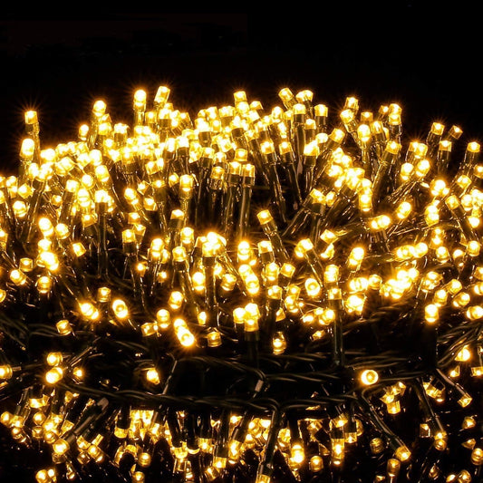 Avoalre 2000 LEDs String Lights 50M Christmas Lights Outdoor with EU Plug 8 Modes Waterproof Cluster String Lights for Christmas Garden Party Birthday Wedding, Warm White