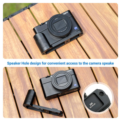 JJC Metal Hand Grip Secure grip for Sony RX100 VI VA V IV III II DSC-RX100VI RX100V RX100IV RX100III RX100II RX100 RX100M6 RX100M5A RX100M5 RX100M4 RX100M3 RX100M2 cameras