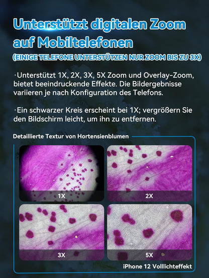 APEXEL 3in1 Mini microscope for smartphone camera, mobile microscope for smartphone, Explore Micworld with Smartphone Microscope