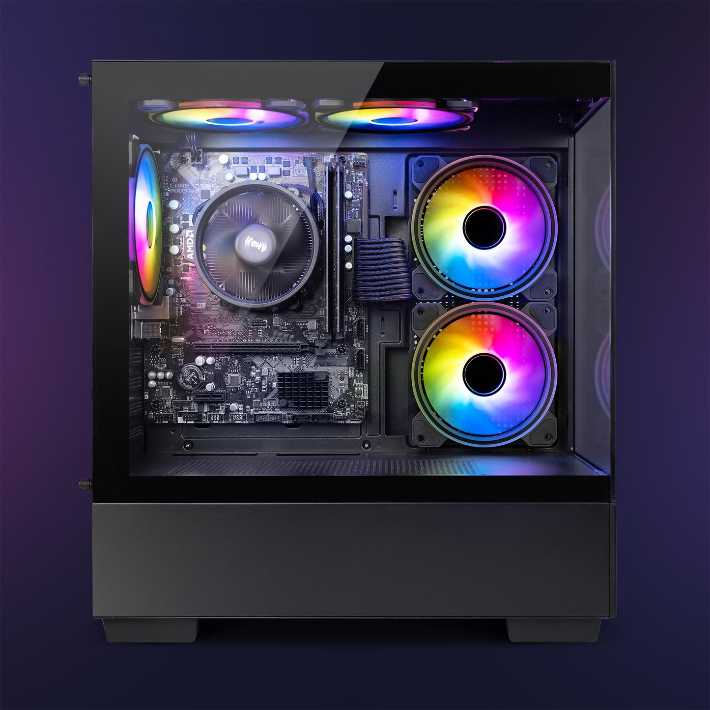 Vibox I-96 Gamer PC - 22 inch Display Pack - Quad Core AMD Ryzen 3200G Processor 4 GHz - Radeon Vega 8 Graphics - 8 GB RAM - 480 GB SSD - Linux OS - WiFi