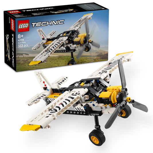 LEGO Technic Propeller Plane, Buildable Plane Toy for Kids, Gift for Boys and Girls aged 8+, Model aircraft with spinning propeller and 4-cylinder piston engine 42198