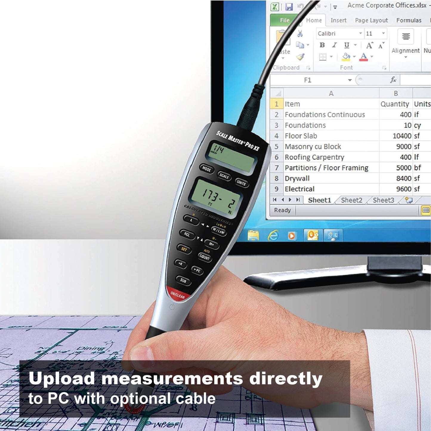 Calculated Industries Scale Master Pro XE Digital Measuring Tool for blueprints.