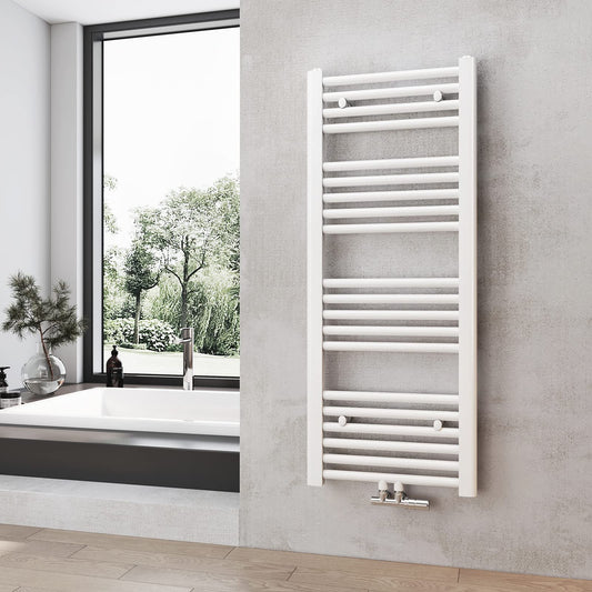 Heilmetz bathroom radiator white towel warmer heating 1000 x 400 mm. Bathroom radiator towel warmer with middle connection.