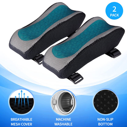 BEAUTRIP Armrest Cushions - Armrest Pads for Arms and Elbows - Ergonomic Armrest Covers for Office Chair, PC Chair, Gaming Chair, Camping Chair (2-Pack)