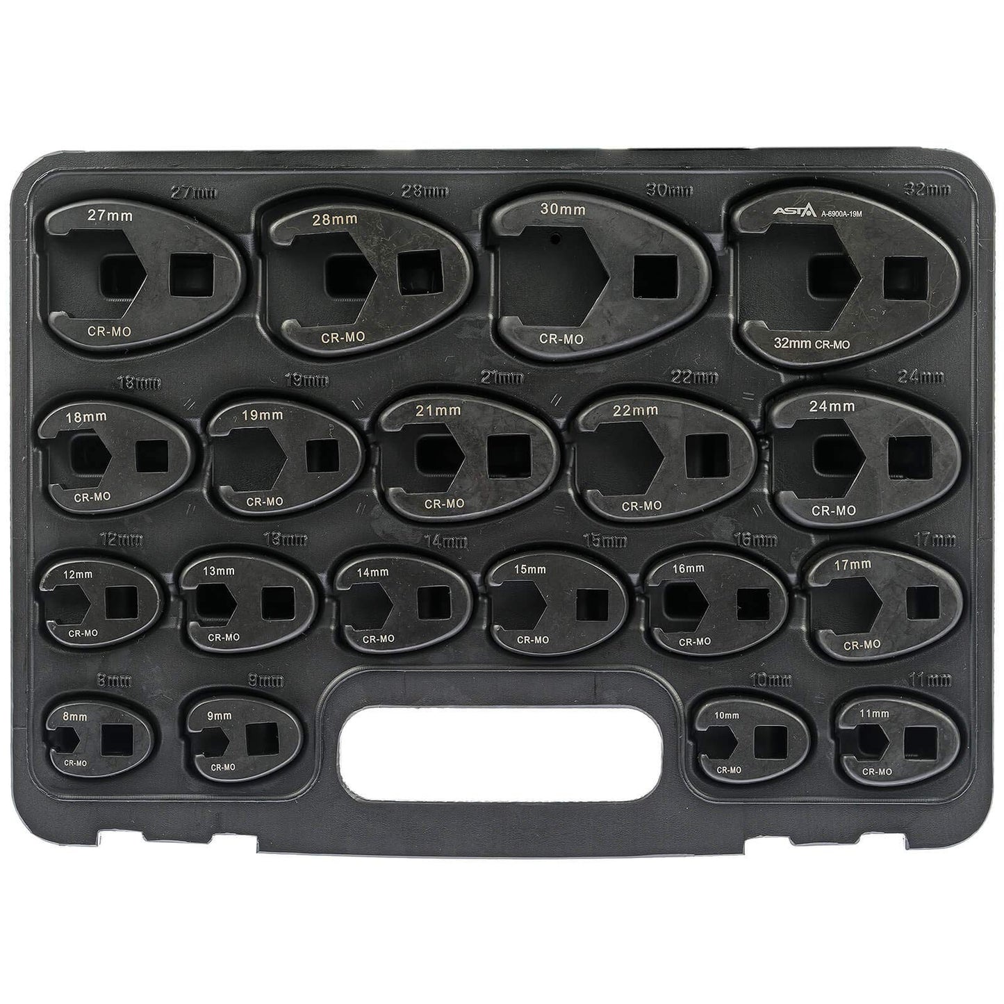 ASTA A-6900A crowfoot socket set, 19 pieces