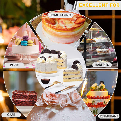 LWAIX Round Cake Board 30 cm 12mm Cake Tray for Wedding and Birthday Cake Decoration 5PCS (White)