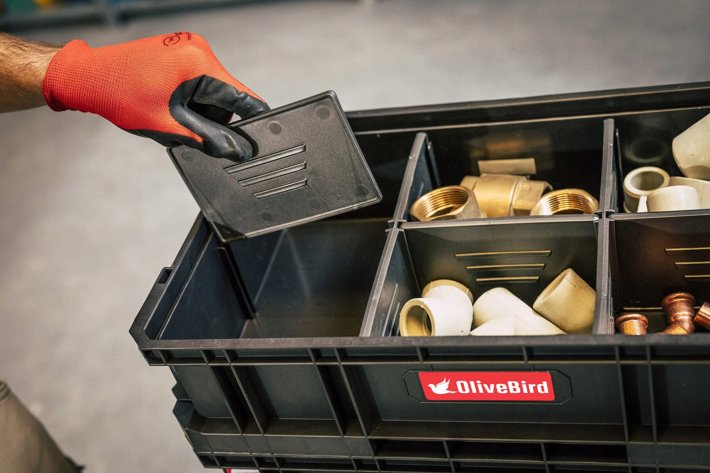OliveBird 6 in 1 XL workshop trolley, mobile toolbox, plastic drawer set, tool case on wheels.