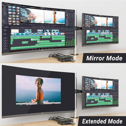 YOUTINGHDAV USB 3.0 Dual Monitor 2x2 KVM Switch HDMI DP, KVM Switch 2 PC 2 Monitors, KVM Switches Displayport 4K@144Hz + HDMI 4K@60Hz with 4 USB 3.0 Ports for sharing mouse, keyboard, and 2 monitors between 2 PCs.