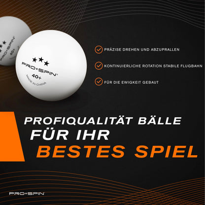 PRO-SPIN Table Tennis Paddles - High Performance 2-Set | Premium Ping Pong Paddles, 3-Star Ping Pong Balls, Compact Storage Bag | For Indoor & Outdoor