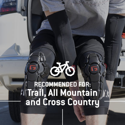 G-Form Pro-X3 Mountain Bike Knee Pads - Knee pads for men and women - Black/White, Youth S/M
