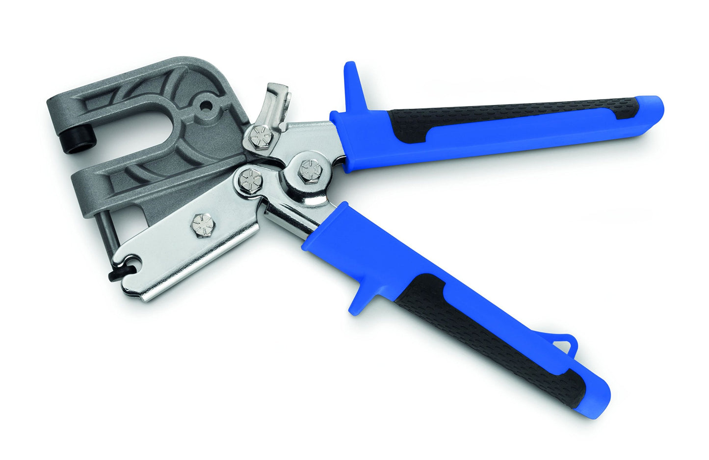 AUSONIA - 53334 hole punch 25 cm made of steel with rubber-coated handles 31.5 cm, with maximum adjustable thickness of 0.8 mm, easy to use with one hand.