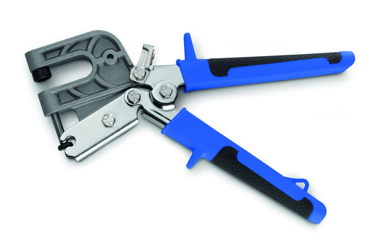 AUSONIA - 53334 hole punch 25 cm made of steel with rubber-coated handles 31.5 cm, with maximum adjustable thickness of 0.8 mm, easy to use with one hand.