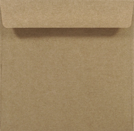 Netuno 500 Sand-Brown square envelopes Craft paper 170 x 170 mm straight flap without window Square envelopes for invitation cards Birthday cards Christmas cards Envelopes