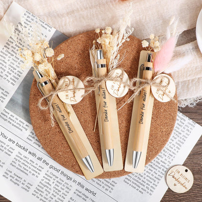 BOFUNX 20pcs Thank You Gifts Thank You for Everything Pen Gifts Wood Pen Thank You Gift Farewell Gift for Colleagues Educators Teachers Daycare School Retirement