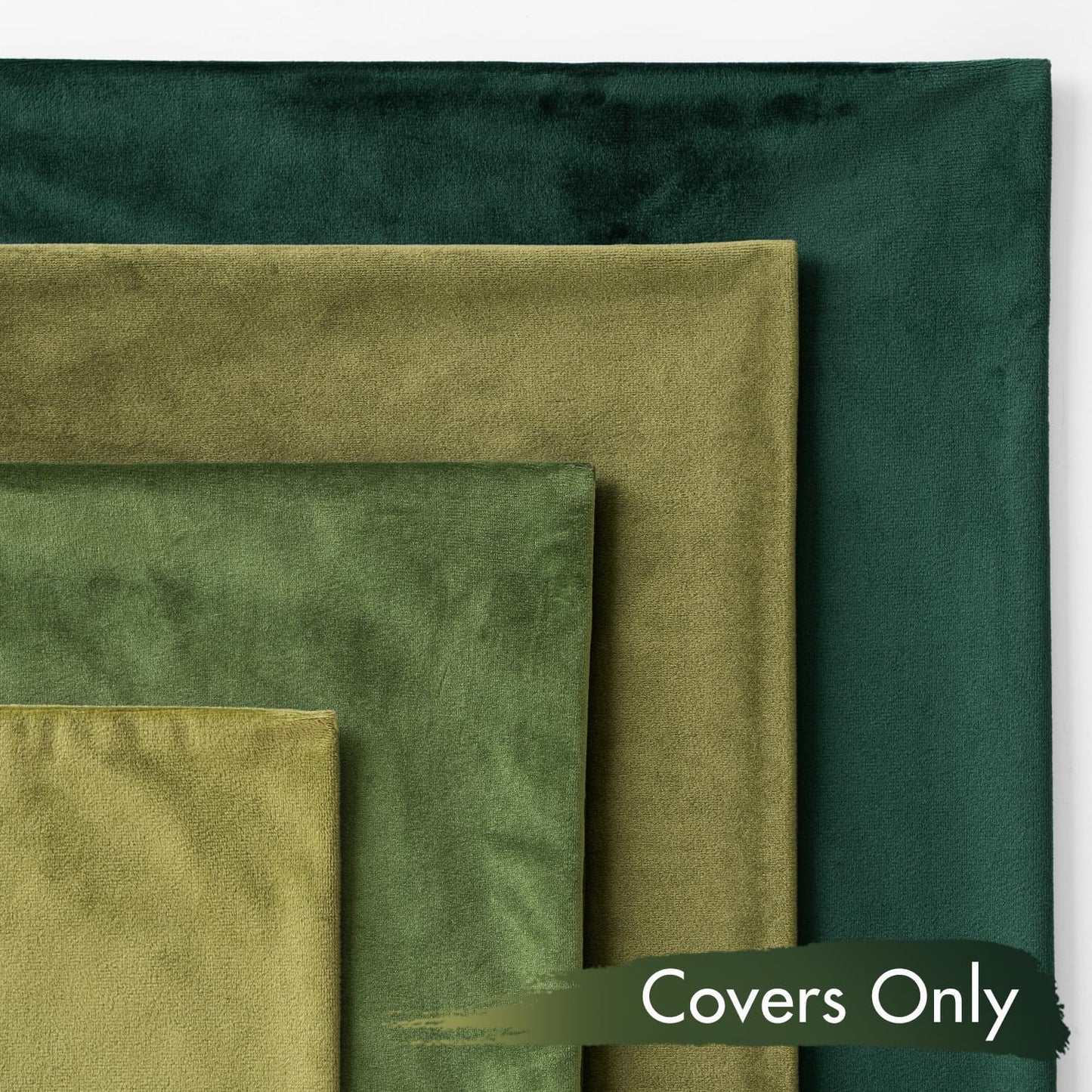 MIULEE Christmas Velvet Throw Pillow Covers Set of 4 Soft Decorative Cushion Cases for Sofa Couch Bed Living Room Kids 50x50cm Forest Green Series