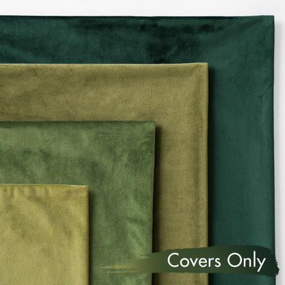 MIULEE Christmas Velvet Throw Pillow Covers Set of 4 Soft Decorative Cushion Cases for Sofa Couch Bed Living Room Kids 50x50cm Forest Green Series