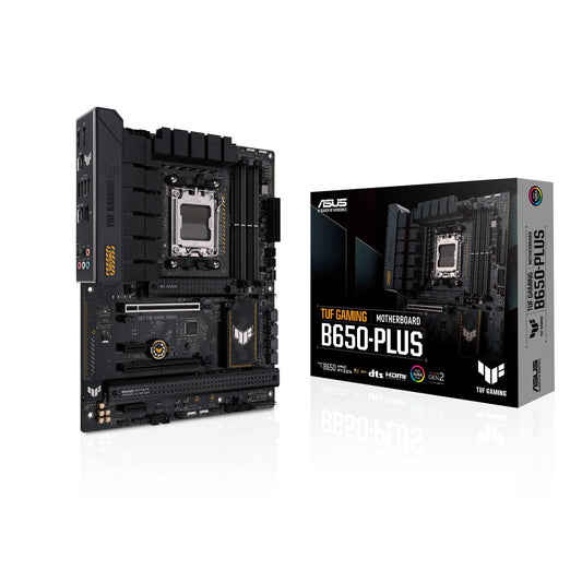 ASUS TUF GAMING B650-PLUS motherboard Socket AMD AM5 (Ryzen 7000, ATX, PCIe 5.0, DDR5 memory, 14 Power Stages, USB 3.2 Gen 2x2 Type-C, 2.5G Ethernet, Aura Sync)