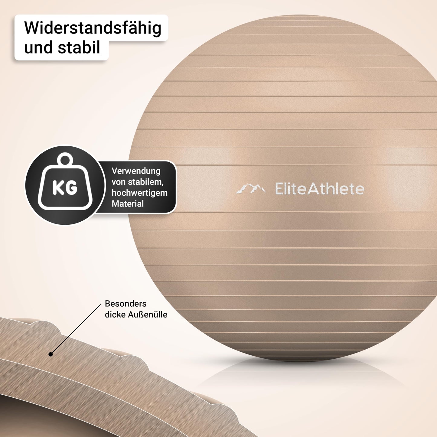 EliteAthlete Gymnastics Ball Chair for Office, Ergonomic with Anti-Burst System - Fitness Pilates Pregnancy - Pregnancy Ball Fitness Ball Yoga Ball - 75cm Yoga Ball including Air Pump.