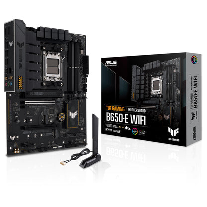 ASUS TUF Gaming B650-E WiFi Motherboard Socket AMD AM5 (Ryzen 7000, ATX, PCIe 5.0, DDR5 memory, WiFi 6E, USB 3.2 Gen 2x2 Type-C, Aura Sync)