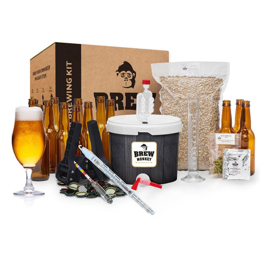 Brew Monkey® Beer Brewing Kit Lager | Deluxe Set 5 Liters Beer | 6.4% ABV | Beer Brewing Set | Gifts for Men | Beer Gifts for Men | Birthday Gift for Men | Gifts for Dad