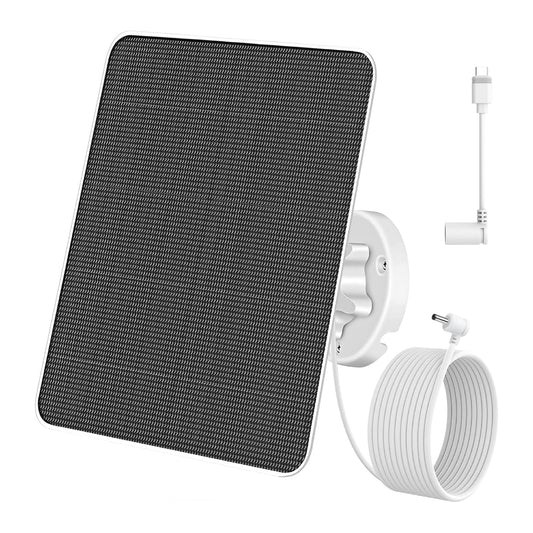 6W solar panels compatible with Spotlight Cam Plus/Pro and Stick Up Cam Battery, 3m charging cable IP65 solar panel with 5V continuous charging.