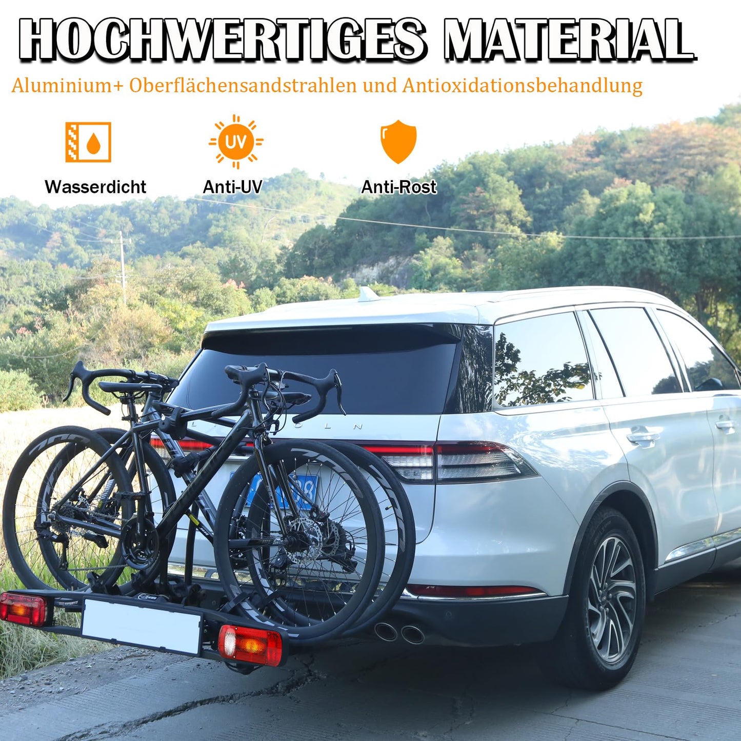 Sorlpv Bike Carrier Frame Holder 32CM Length, Universal Short Bike Frame Holder Lockable, Aluminum Frame Holder for Bike Frame Diameter: Ø 3-6cm