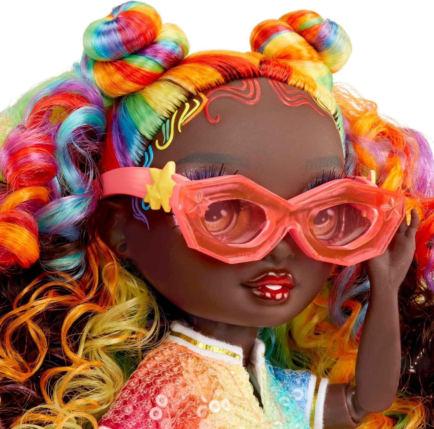 Rainbow High Creative Crystals Iris - 28 cm fashion doll with Make It Kit for crystal accessories, Ring for You, craft, resin playset, gift for kids 8+, Not EDIBLE