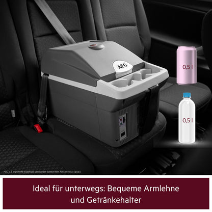 AEG Automotive Board-Bar BK 16 thermoelectric cooler and warmer 16 liters, 12 volts for car and socket, can be fastened in the car.