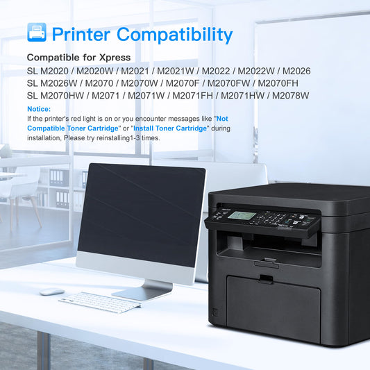 LxTek MLT-D111S Toner compatible with Samsung MLT-D111S MLT-D111L D111S D111L for Samsung Xpress M2070 M2070W M2070FW M2026W M2026 M2020 M2022W M2022 M2020W M2070F (Black, 2-Pack)