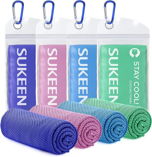 Cooling towel set, neck cooling towels, cooling hand towel, cooling towel for sports, ice towels for hiking, running, tennis, traveling.