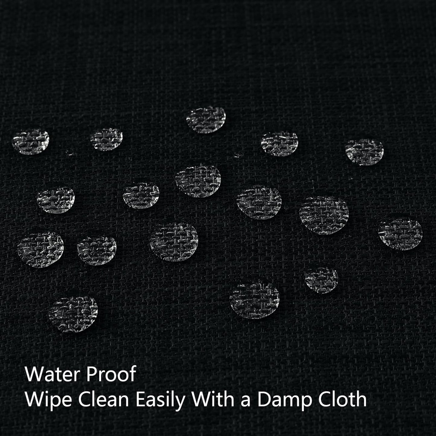 Smiry linen-look tablecloth, waterproof with lotus effect, rectangular 140 x 200 cm. Stain-resistant black table cover for easy cleaning and protection.