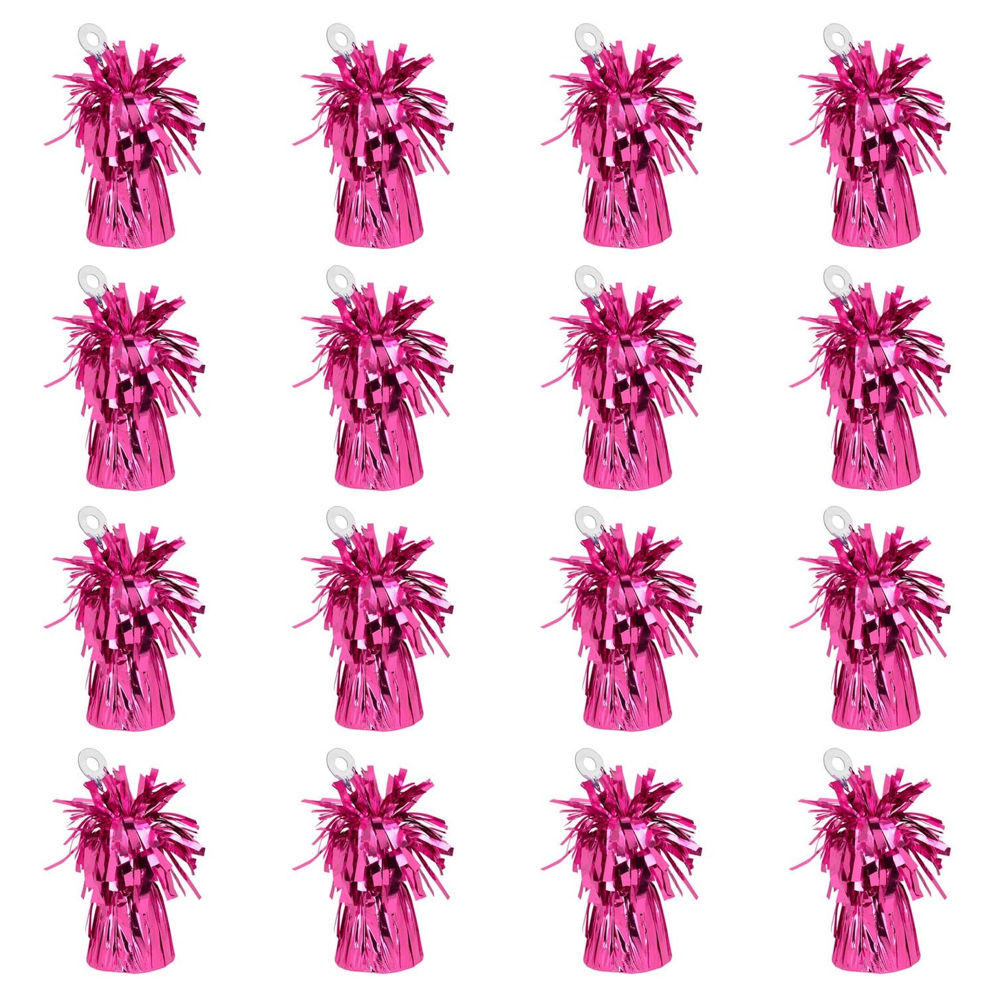 Boland - Balloon weight with metallic foil, 16 pieces, 160 - 180g, balloon holder, for air balloons and helium balloons, Pink