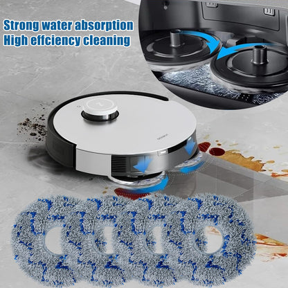 18-piece replacement accessory set for Ecovacs Deebot X1 OMNI/ X1 e OMNI/ X1 Turbo robot vacuum parts, including 1 main brush, 6 side brushes, 3 Hepa filters, 4 mopping cloths, and 4 dust bags.