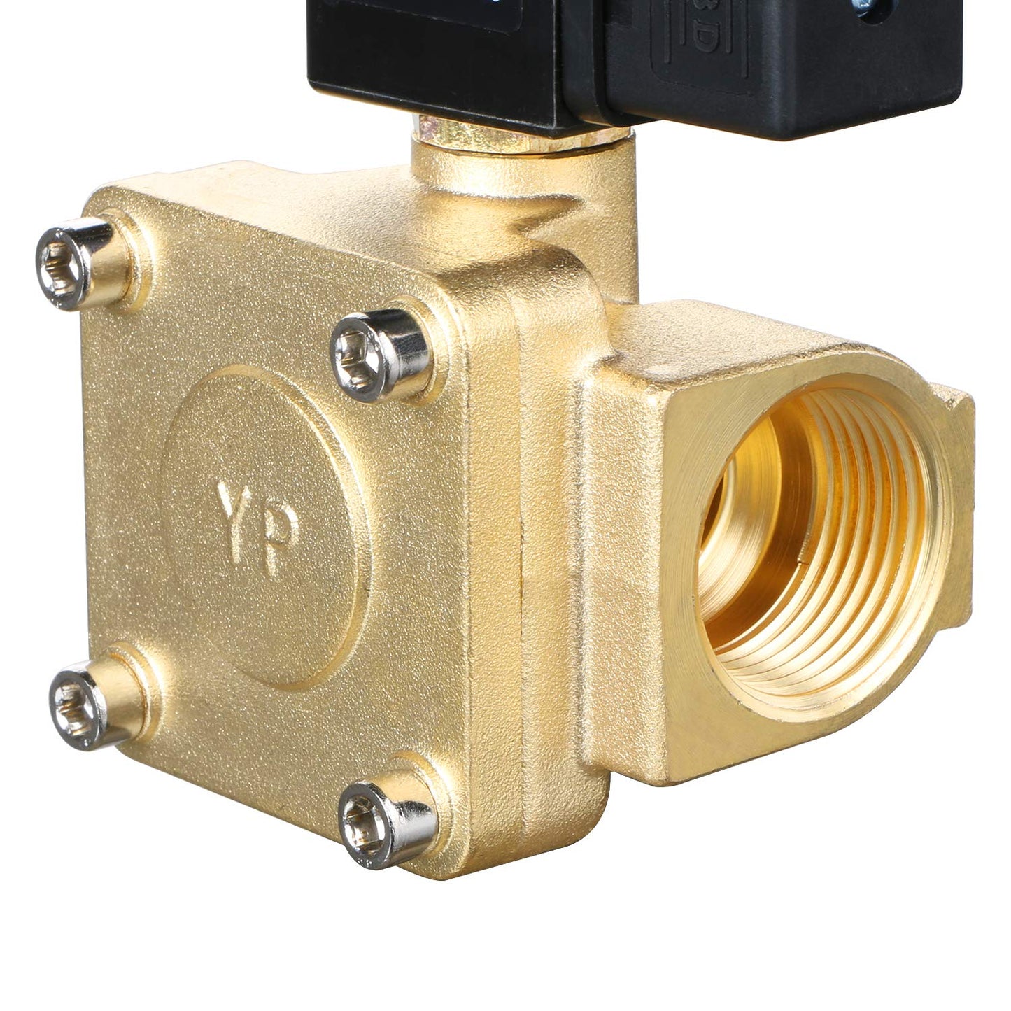 1" Electric Brass Solenoid Valve 220 V AC 16 bar, normally closed (NC), VITON, for water, air, oil, Vertical or Horizontal Mounting