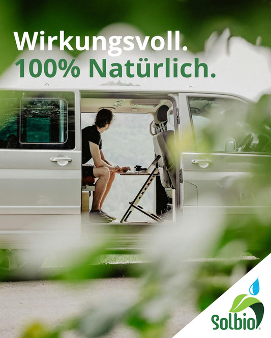 Solbio Original Sanitation Liquid for Camping Toilet 1.6l 100% Organic & Vegan - Biodegradable sanitary additive with scent of eucalyptus, pine, and mint.