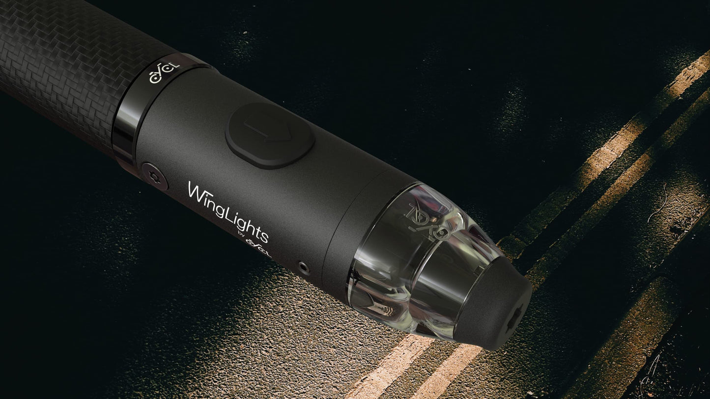 CYCL WingLights nExt are turn signals for bikes and electric scooters | ECE-R50 certified as front and rear indicators | E Scooter indicator | Battery-powered | Embedded switch