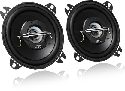 Alpine SXE-0825S 9 cm (3.5 inch) 2-way coaxial speakers & JVC CS-J420X 10 cm 2-way coaxial speakers, 2 pieces.