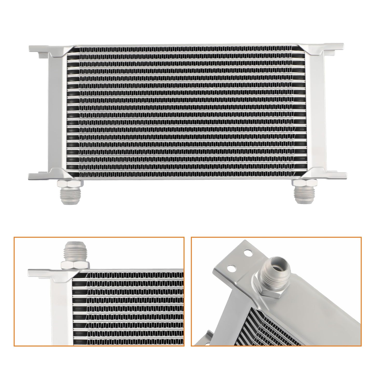 maXpeedingrods 19 Row Oil Cooler AN10 Fitting Universal External Oil Cooler KitAdditional Cooling