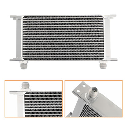 maXpeedingrods 19 Row Oil Cooler AN10 Fitting Universal External Oil Cooler KitAdditional Cooling