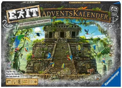Ravensburger 18956 - EXIT Advent Calendar - The Hidden Maya Temple - 24 puzzles for EXIT fans aged 10 and up