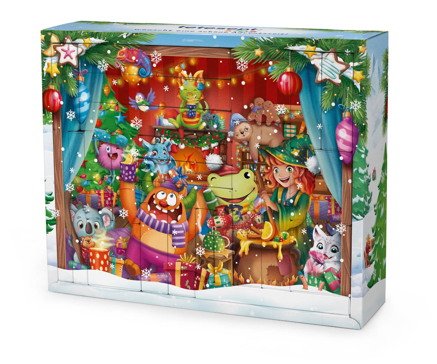 tetesept Kids Advent Calendar 2025 with fun bath additives & great surprises, e.g. magic pad, tattoos, etc. – Children's advent calendar for bathing, crafting, puzzling, solving puzzles, and painting.