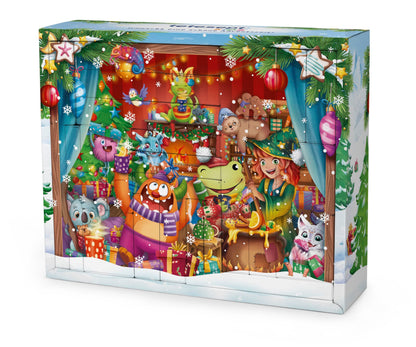 tetesept Kids Advent Calendar 2025 with fun bath additives & great surprises, e.g. magic pad, tattoos, etc. – Children's advent calendar for bathing, crafting, puzzling, solving puzzles, and painting.