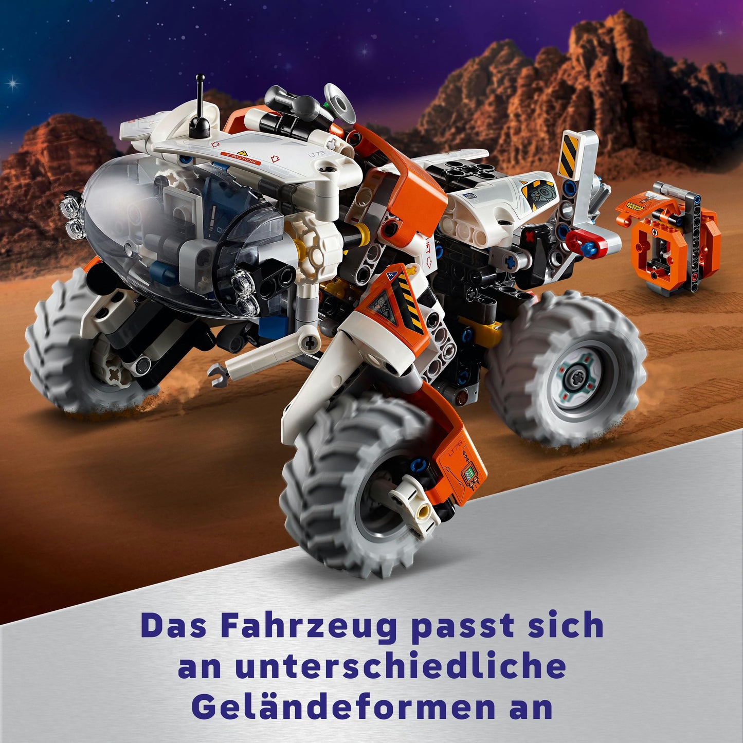 LEGO Technic Sun Earth Moon Model Playset, Gift for Kids 10+ & Technic Space Transport Vehicle LT78, Space Building Set