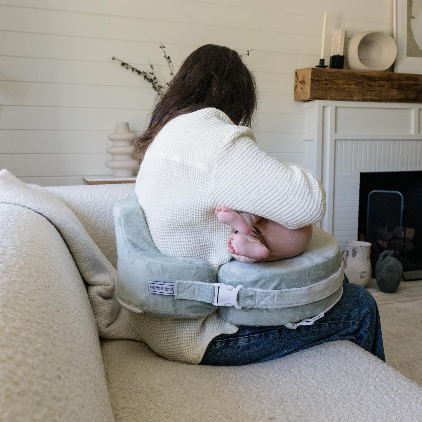 MY BREST FRIEND 0065 Baby Wild - American Super Deluxe Nursing Pillow, Color: Platinum