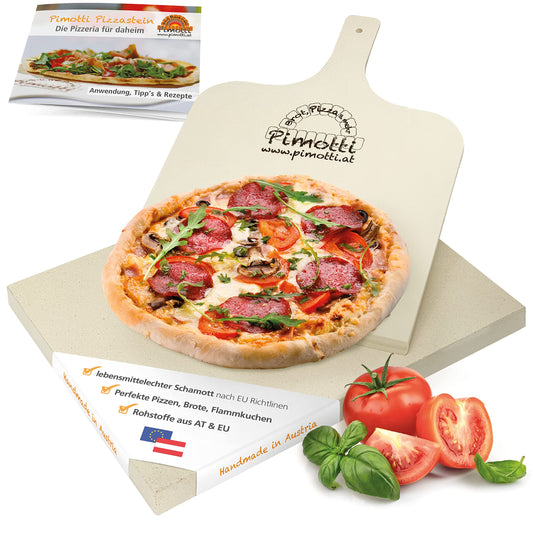 PIMOTTI Pizza stone 3cm thick pizza stone for oven bread stone made of real chamotte rectangular pizza stone brick pizza stone plate for ovens stone grill gas grill pizza stone