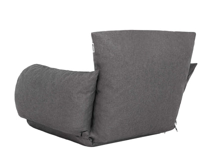 PillowPrim pillow for hanging chair outdoor - pallet cushion - for lounge fans & terrace lovers - comfort while swinging - washable, graphite, rattan-compatible