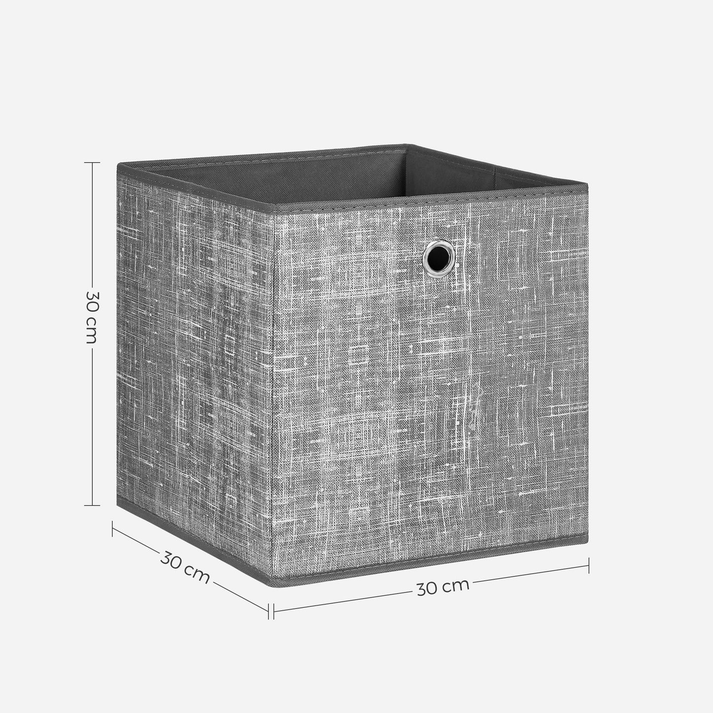 SONGMICS Storage Box, Set of 6, Storage Boxes made of non-woven fabric with handles, Storage Boxes, 30 x 30 x 30 cm, Organizer Box, for cube shelf, foldable box, clothes storage, grey marl RFB02LG-3.