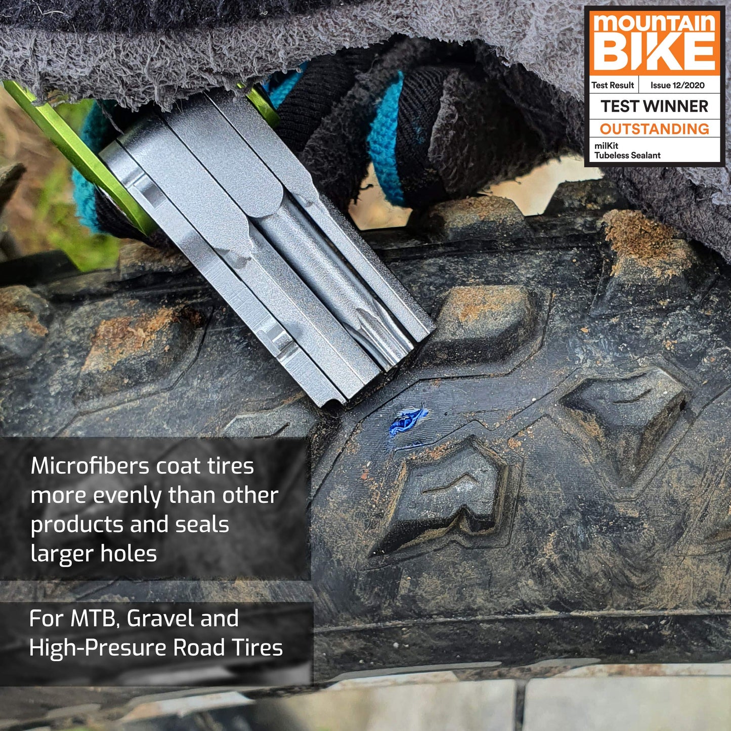 milKit Tubeless tire sealant in 500 ml bottle - Bike tire sealant - Tubeless sealant for bike tires MTB, road bike & Co.
